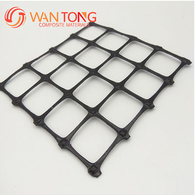 Larghezza 1-6m Nero Non tessuto Pet Geotextile Composito PP Plastica 25kn Biassiale Geogrid per rinforzo stradale Vendere