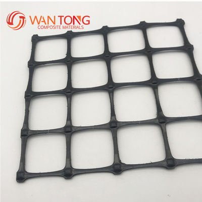 Larghezza 1-6m Nero Non tessuto Pet Geotextile Composito PP Plastica 25kn Biassiale Geogrid per rinforzo stradale Vendere