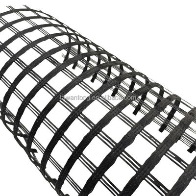 Geogrid 50kn Resistenza alla trazione 80-80 PET per la solidificazione del letto stradale