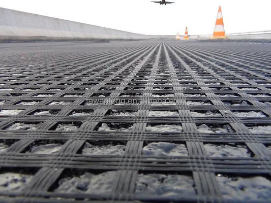 Geogrid 50kn Resistenza alla trazione 80-80 PET per la solidificazione del letto stradale