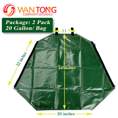 20 galloni di sacchetto per l'irrigazione degli alberi a rilascio lento in materiale PVC resistente con cerniera